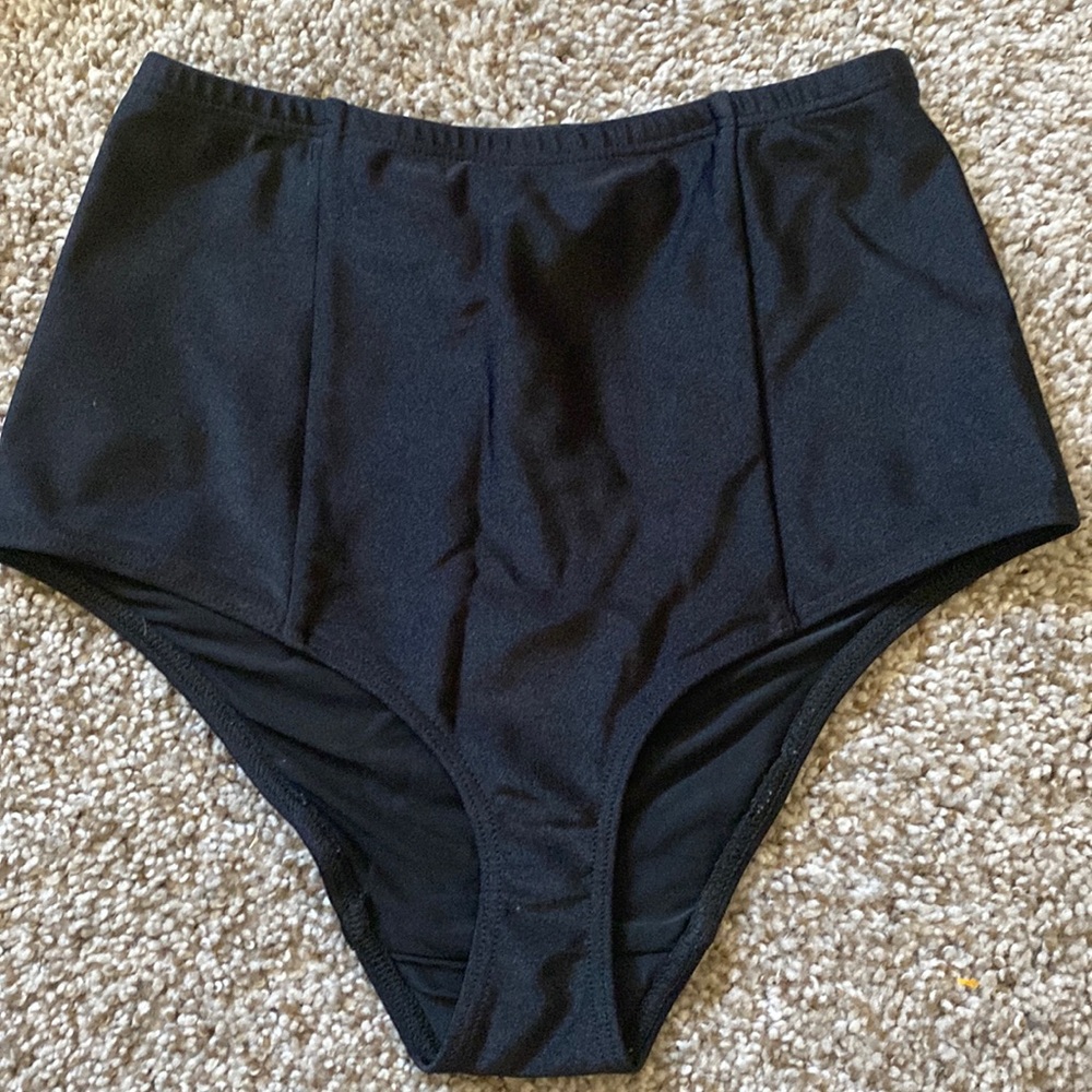 American Apparel Black High Waisted Bikini Bottoms S